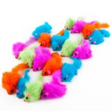 Ethical Colored Plush Mice with Catnip Cat Toy, 12-Pack